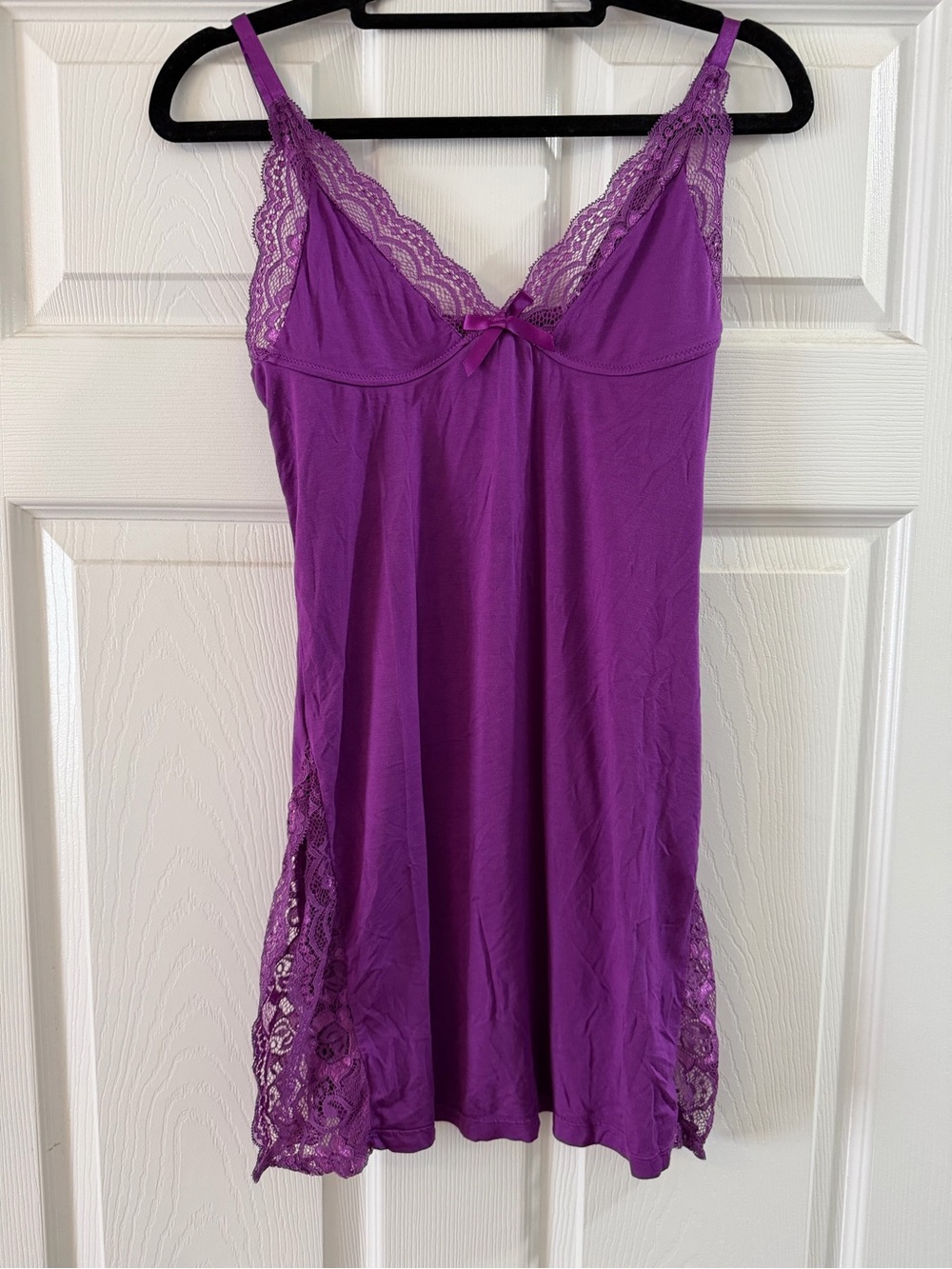 Purple Lace-Trim Sleep Chemise - Women's Intimates